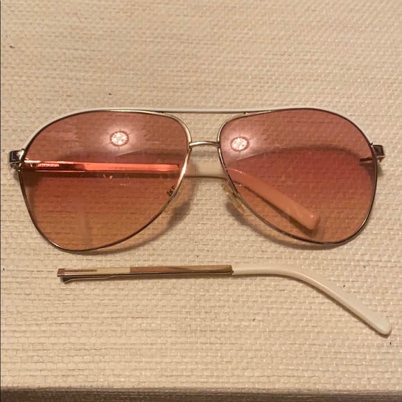 Gucci Aviator Sunglasses White/Gold